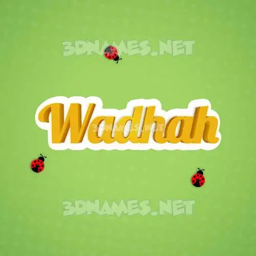 wadhah in Ladybugs style - 3D name wallpaper