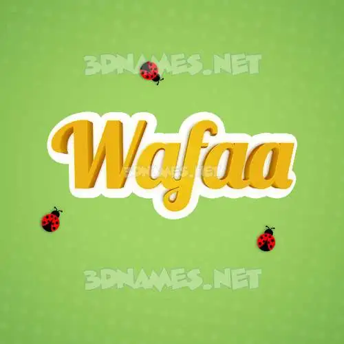 wafaa in Ladybugs style - 3D name wallpaper wafaa in Ladybugs style - 3D name wallpaper