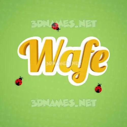 wafe in Ladybugs style - 3D name wallpaper wafe in Ladybugs style - 3D name wallpaper