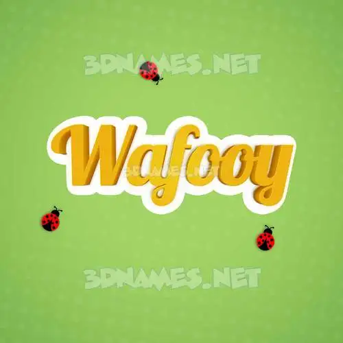 wafooy in Ladybugs style - 3D name wallpaper wafooy in Ladybugs style - 3D name wallpaper