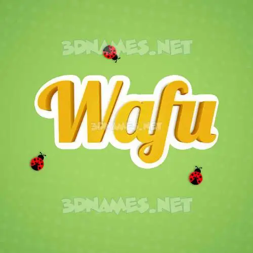 wafu in Ladybugs style - 3D name wallpaper