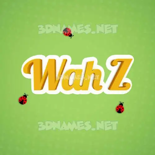 wah z in Ladybugs style - 3D name wallpaper wah z in Ladybugs style - 3D name wallpaper