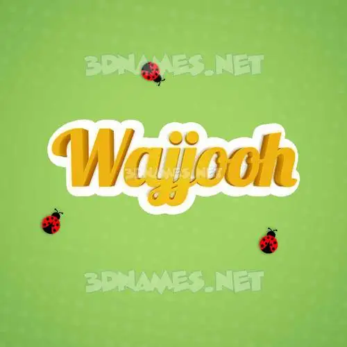 wajjooh in Ladybugs style - 3D name wallpaper wajjooh in Ladybugs style - 3D name wallpaper