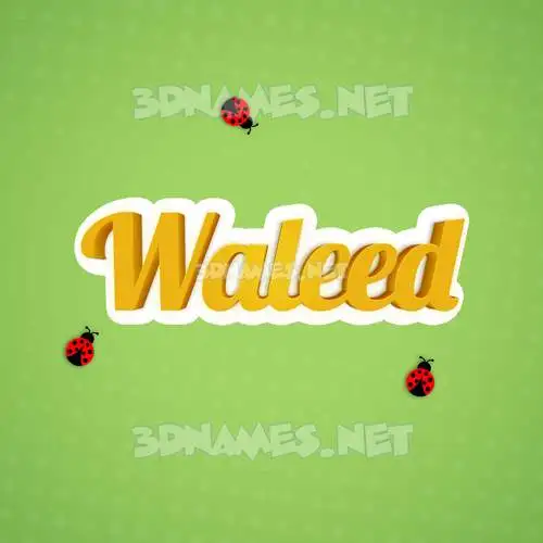waleed in Ladybugs style - 3D name wallpaper waleed in Ladybugs style - 3D name wallpaper