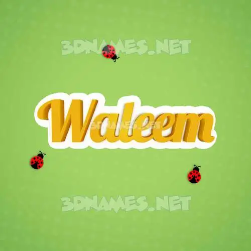 waleem in Ladybugs style - 3D name wallpaper waleem in Ladybugs style - 3D name wallpaper