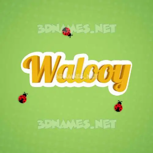 walooy in Ladybugs style - 3D name wallpaper walooy in Ladybugs style - 3D name wallpaper