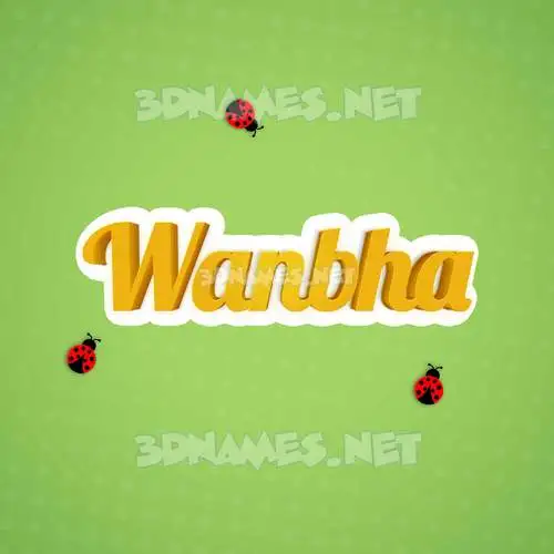 wanbha in Ladybugs style - 3D name wallpaper wanbha in Ladybugs style - 3D name wallpaper