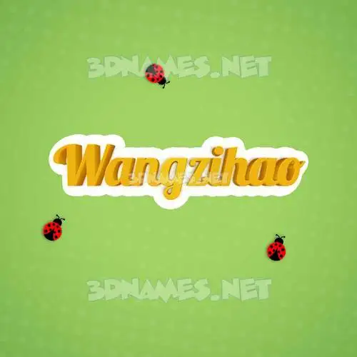 wangzihao in Ladybugs style - 3D name wallpaper wangzihao in Ladybugs style - 3D name wallpaper