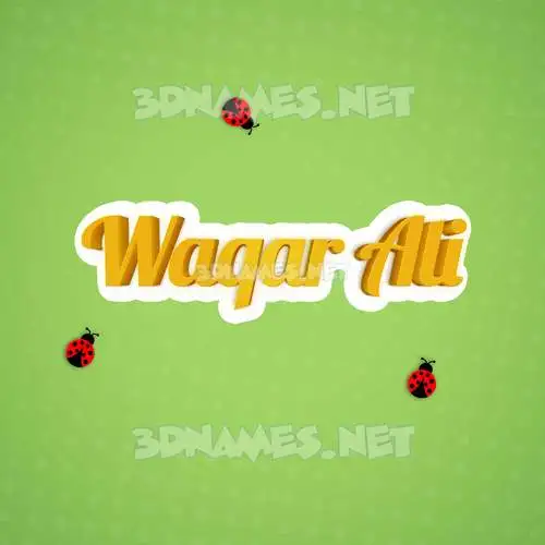 waqar ali in Ladybugs style - 3D name wallpaper waqar ali in Ladybugs style - 3D name wallpaper