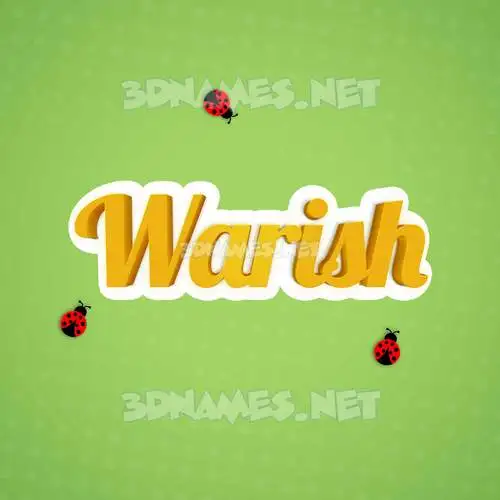 warish in Ladybugs style - 3D name wallpaper warish in Ladybugs style - 3D name wallpaper