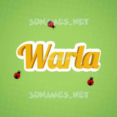 warla in Ladybugs style - 3D name wallpaper warla in Ladybugs style - 3D name wallpaper