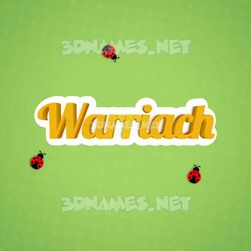 warriach in Ladybugs style - 3D name wallpaper warriach in Ladybugs style - 3D name wallpaper