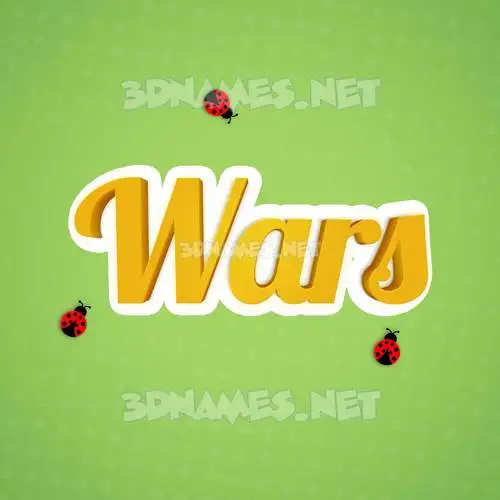wars in Ladybugs style - 3D name wallpaper