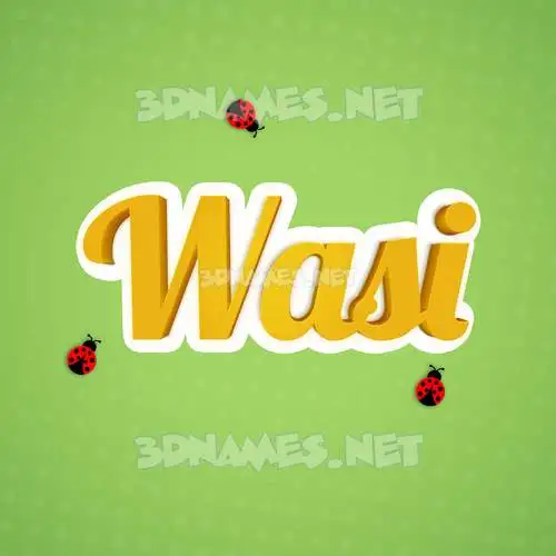 wasi in Ladybugs style - 3D name wallpaper