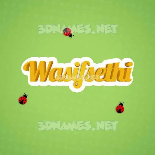 wasifsethi in Ladybugs style - 3D name wallpaper wasifsethi in Ladybugs style - 3D name wallpaper