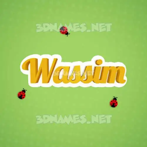 wassim in Ladybugs style - 3D name wallpaper wassim in Ladybugs style - 3D name wallpaper