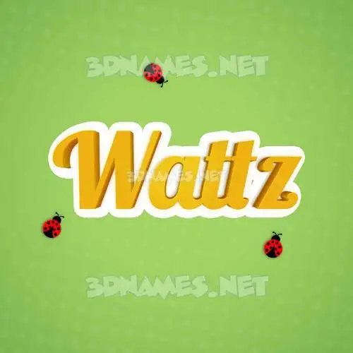 wattz in Ladybugs style - 3D name wallpaper wattz in Ladybugs style - 3D name wallpaper