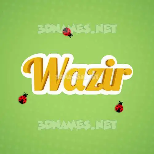 wazir in Ladybugs style - 3D name wallpaper
