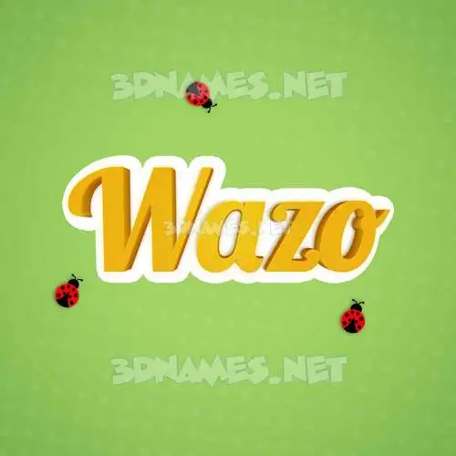 wazo in Ladybugs style - 3D name wallpaper wazo in Ladybugs style - 3D name wallpaper