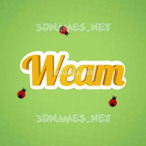 weam in Ladybugs style - 3D name wallpaper weam in Ladybugs style - 3D name wallpaper