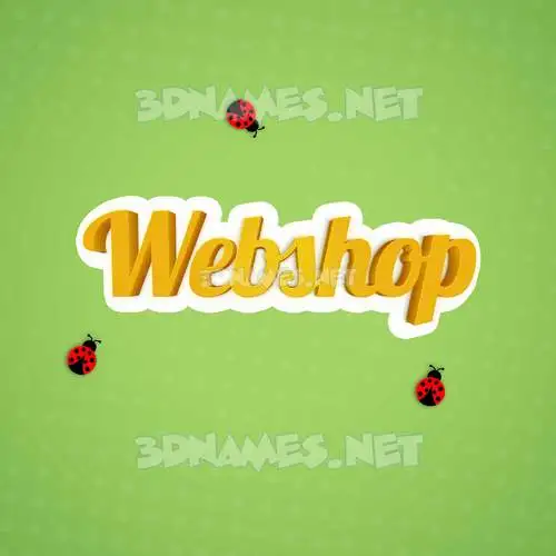 webshop in Ladybugs style - 3D name wallpaper webshop in Ladybugs style - 3D name wallpaper