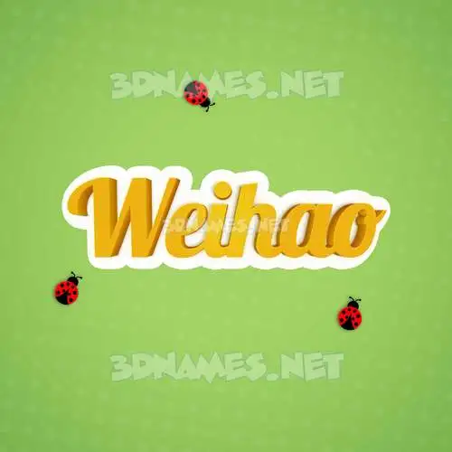weihao in Ladybugs style - 3D name wallpaper