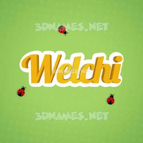 welchi in Ladybugs style - 3D name wallpaper