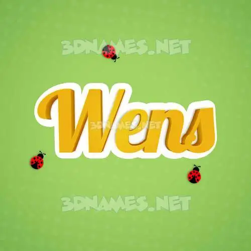 wens in Ladybugs style - 3D name wallpaper