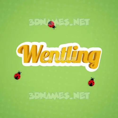 wentling in Ladybugs style - 3D name wallpaper wentling in Ladybugs style - 3D name wallpaper