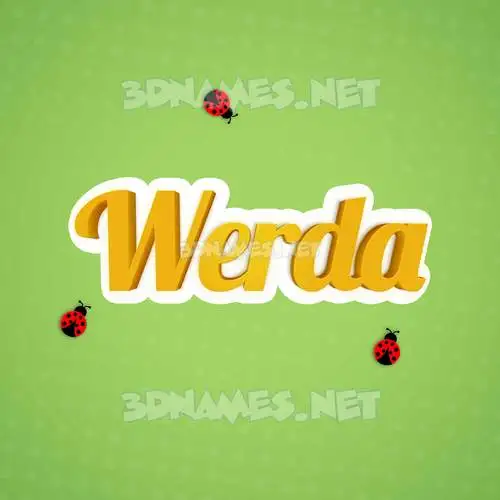 werda in Ladybugs style - 3D name wallpaper