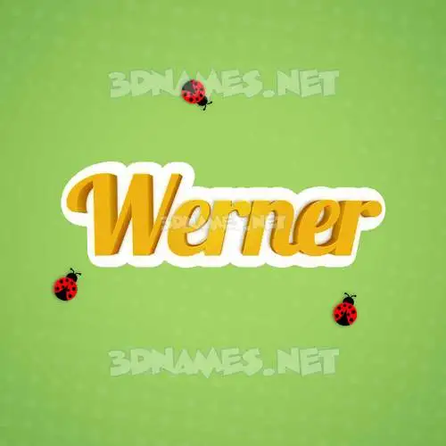 werner in Ladybugs style - 3D name wallpaper