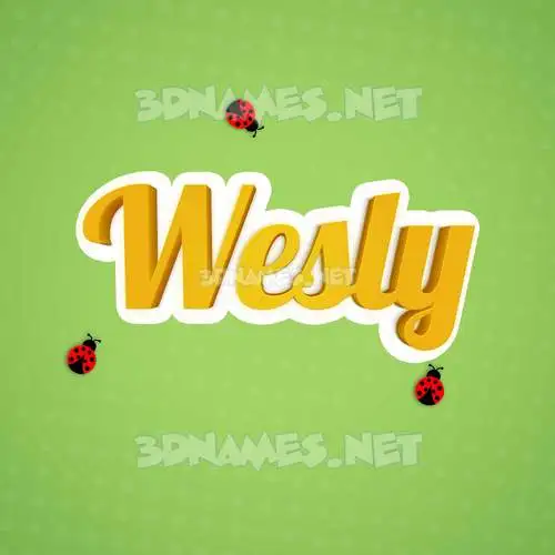 wesly in Ladybugs style - 3D name wallpaper wesly in Ladybugs style - 3D name wallpaper