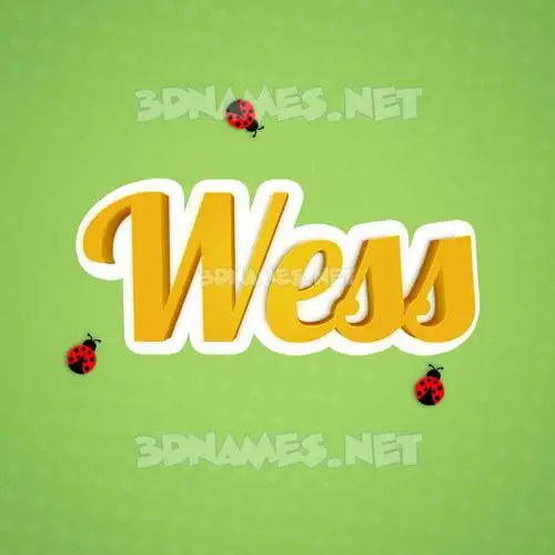 wess in Ladybugs style - 3D name wallpaper wess in Ladybugs style - 3D name wallpaper