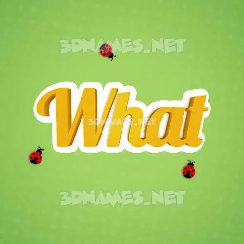 what in Ladybugs style - 3D name wallpaper