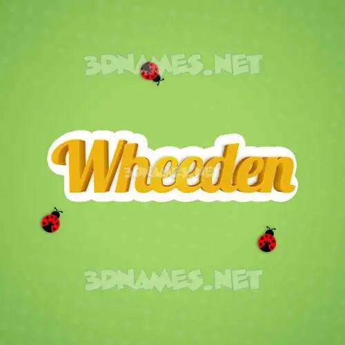 wheeden in Ladybugs style - 3D name wallpaper wheeden in Ladybugs style - 3D name wallpaper