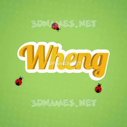 wheng in Ladybugs style - 3D name wallpaper wheng in Ladybugs style - 3D name wallpaper