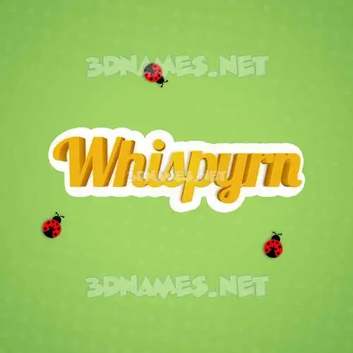 whispyrn in Ladybugs style - 3D name wallpaper whispyrn in Ladybugs style - 3D name wallpaper