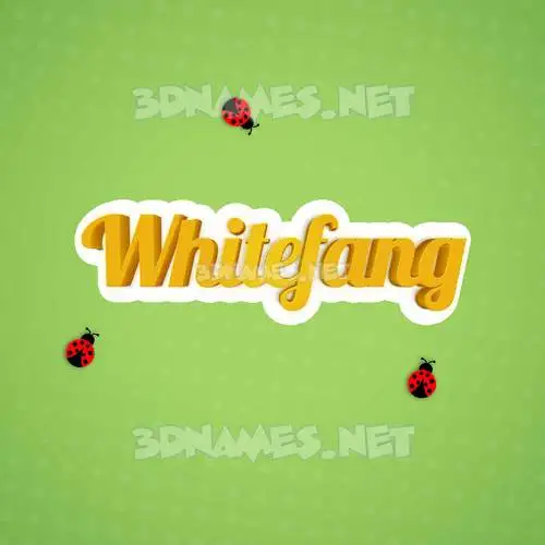 whitefang in Ladybugs style - 3D name wallpaper