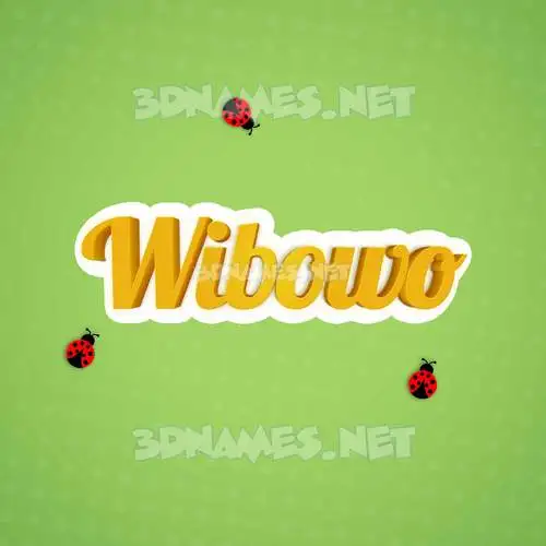wibowo in Ladybugs style - 3D name wallpaper
