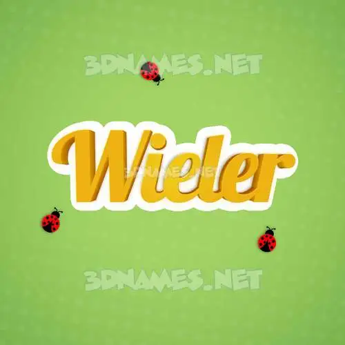 wieler in Ladybugs style - 3D name wallpaper