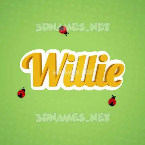 willie in Ladybugs style - 3D name wallpaper
