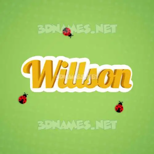 willson in Ladybugs style - 3D name wallpaper willson in Ladybugs style - 3D name wallpaper