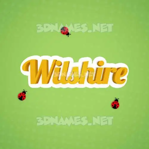 wilshire in Ladybugs style - 3D name wallpaper