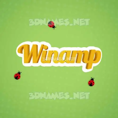 winamp in Ladybugs style - 3D name wallpaper winamp in Ladybugs style - 3D name wallpaper