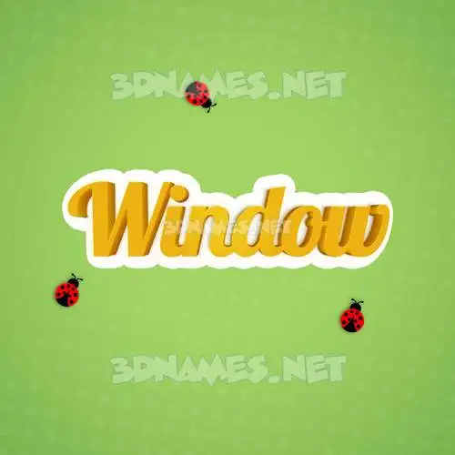 window in Ladybugs style - 3D name wallpaper window in Ladybugs style - 3D name wallpaper