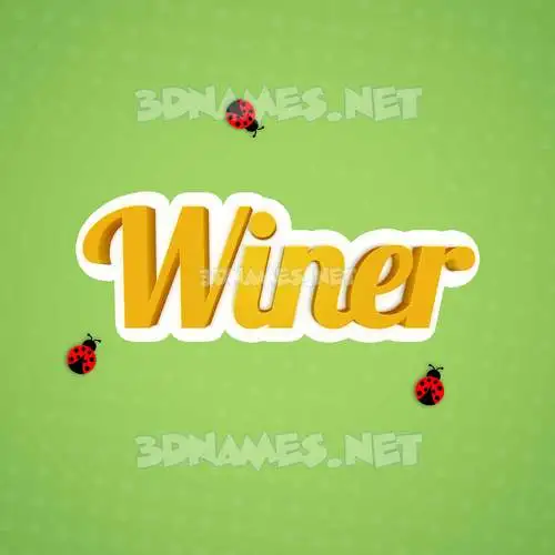 winer in Ladybugs style - 3D name wallpaper winer in Ladybugs style - 3D name wallpaper