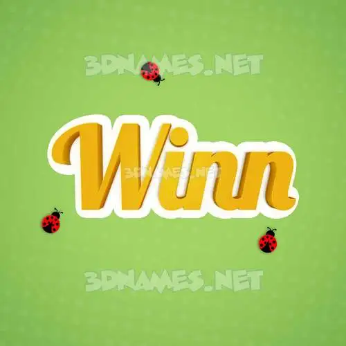 winn in Ladybugs style - 3D name wallpaper winn in Ladybugs style - 3D name wallpaper