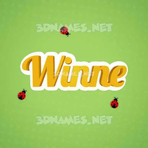 winne in Ladybugs style - 3D name wallpaper
