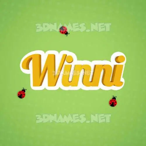 winni in Ladybugs style - 3D name wallpaper