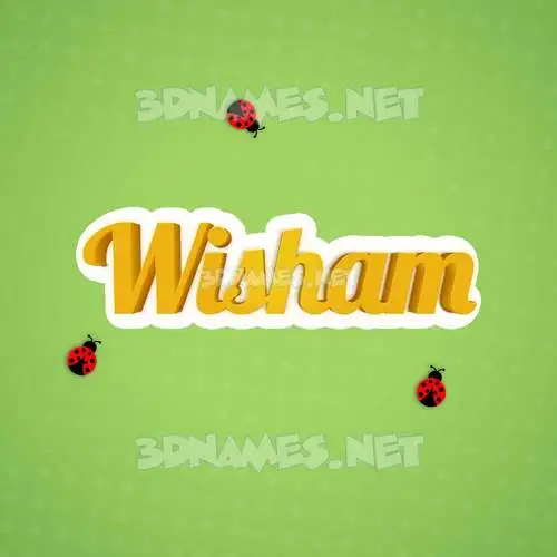 wisham in Ladybugs style - 3D name wallpaper wisham in Ladybugs style - 3D name wallpaper